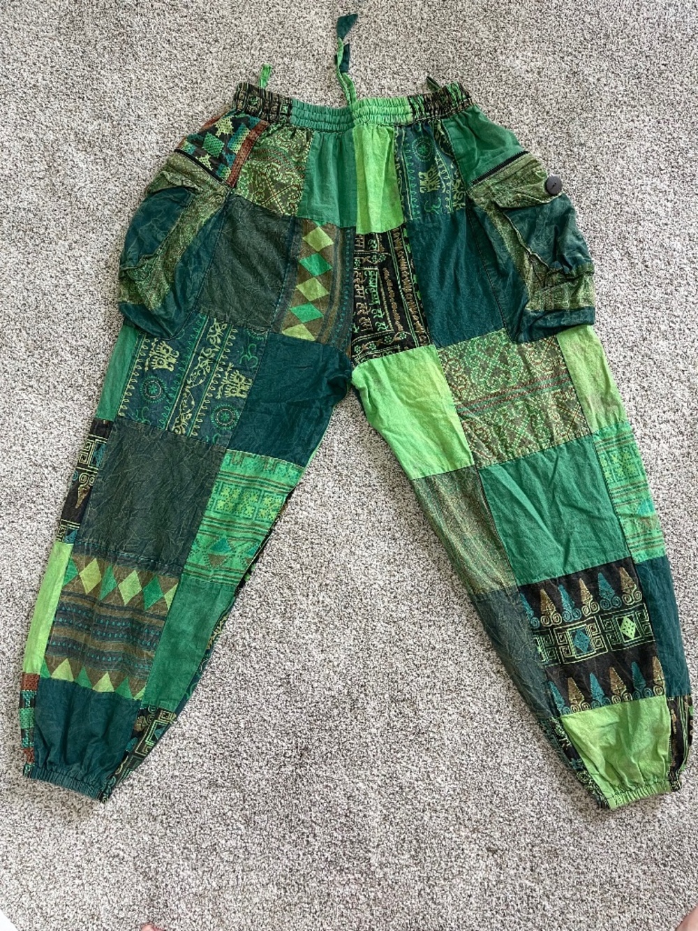 Patchwork Festival KIRAT Hippie Pants , One Size - St. Patrick’s Day